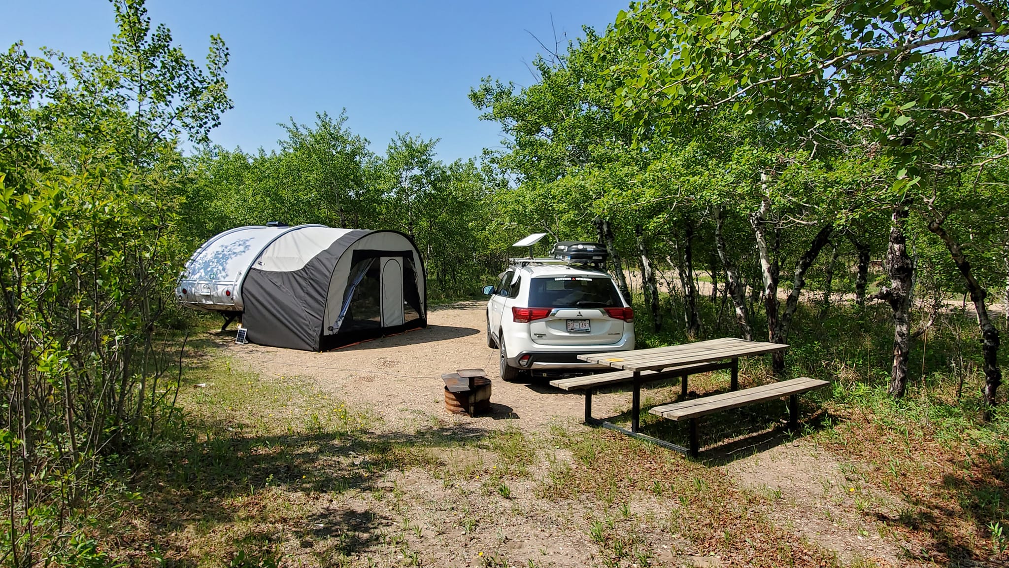 EG spent almost two months at Dillberry Lake Provincial Park on the Alberta/Saskatchewan border.(Her campsite turned out to be a black bear corridor till she set up a solar-powered motion-activated light.).