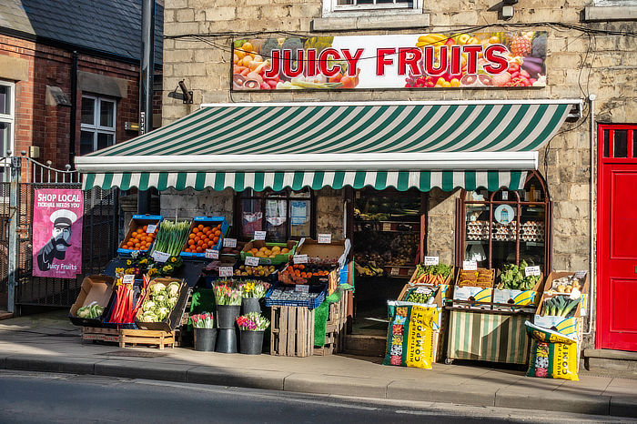 beautiful market storefront